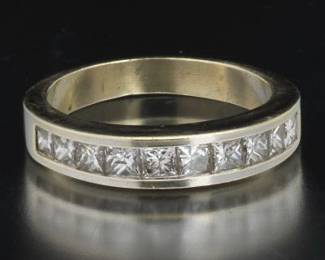 Ladies Vintage Gold and Diamond Band