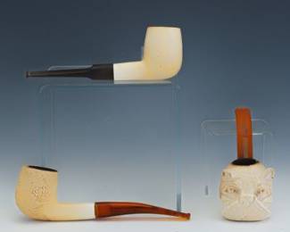 Three Unboxed Meerschaum Pipes