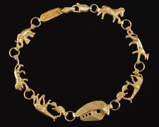 Ladies Noahs Ark Gold Bracelet