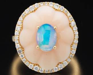 14K Ethiopian Opal Ring