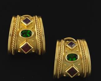 Seidengang Earrings With Gem Stones