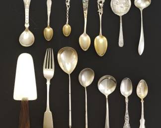 Mixed Silver Flatware Group