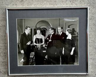 One of 16 original silver gelatin photos from Hollywood's silent era. Handsomely framed and matted.
