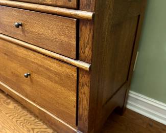 Bob Timberlake Arts & Crafts display cabinet with rain glass panes.