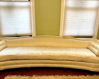 Freshly reupholstered 9' sofa from Cathey's.
