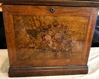 19 Century Work Box, beautiful inlay.