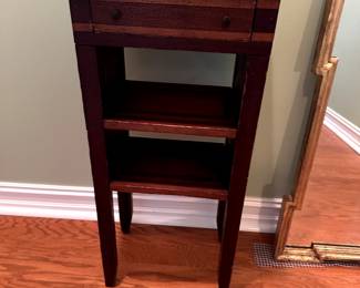Tramp Art/Folk Art side table with drawer.