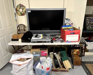 2 televisions and equipment.