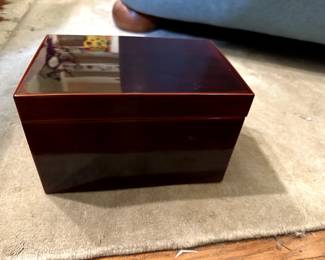 Rare and pristine Umezawa lacquer box.
