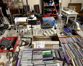 Scientific glassware.