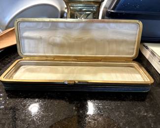 19C French glove case interior.