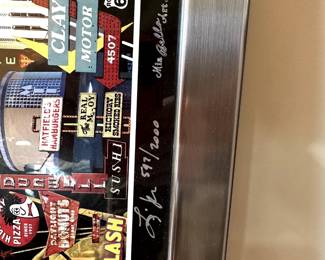 Tulsa signage collage, signed and numbered.