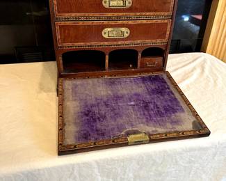 19 Century Work Box, beautiful inlay.