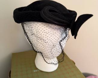 Vintage hat with net veil