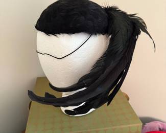 Vintage feathered headpiece