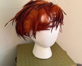 Vintage feathered hat