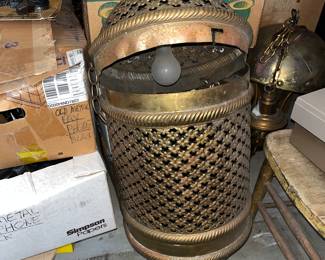 Large brass Moroccan hanging light 