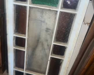 Vintage stained glass panel window 