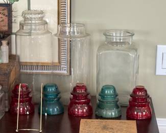 Railroad glass insulators 