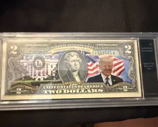 Uncirculated Donald Trump two dollar bill