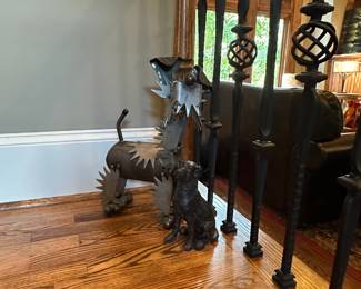 3/16 steel welded dog sculptural art