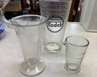 . . . vintage Kodak and other beakers