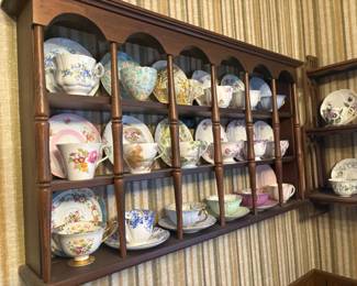 . . . a fantastic collection of cups and saucers, many of them Shelleys