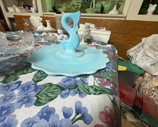 . . . blue satin glass