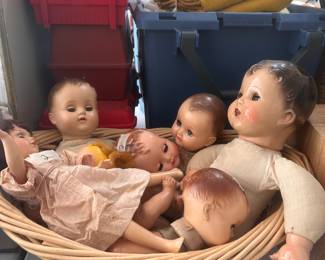 VINTAGE DOLLS AND DOLL HEADS