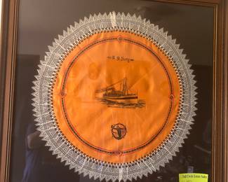 FRAMED NAVY HOSPITAL SHIP "MERCY" SOUVENIR