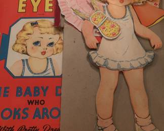 VINTAGE "TWINKLEY EYE" PAPER DOLL AND BOX