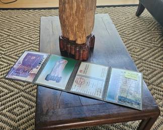 Large Petrified Suiseki Rock on low Asian Table