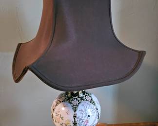Pair of matching Enamel Lamps