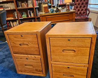 Pair of excellent Oak File Cabinets
20 wide x 29 tall x 24 deep inches