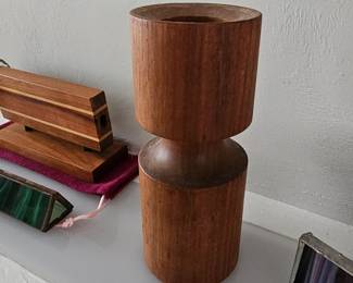 Mid Century Danish Teak Candle Holder