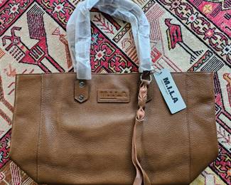 Mila Los Angeles Leather Tote as new