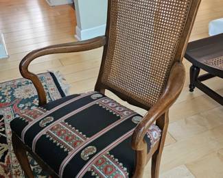 8 Cane back Dining Chairs Yew Wood.