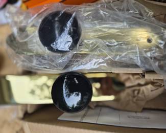 Onyx and Brass Door Knobs