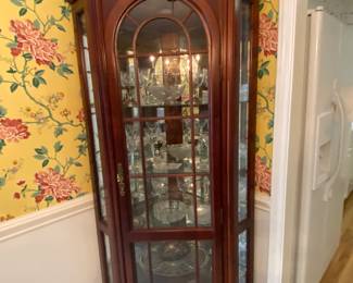 Corner lighted display cabinet. It’s beautiful!