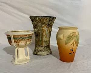 Vintage Weller Pottery Set - Decorative Vases with Unique Designs