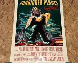 MGM Presents Forbidden Planet Vintage Poster with Robby the Robot