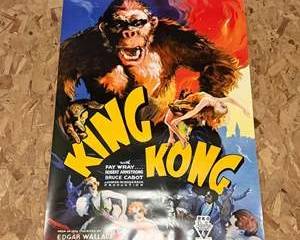 Vintage King Kong Movie Poster with Iconic Artwork
