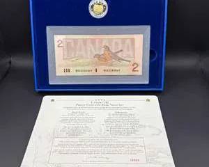 1996 Canada Proof Coin and Bank Note Set with $2 Note and $2 Coin