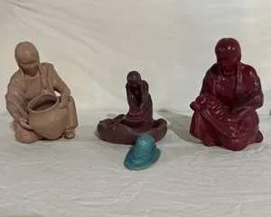 Van Briggle Native American Figurines, Corn Maiden, Indian Plaque