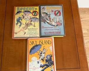 Vintage L. Frank Baum Books: Speedy in Oz, Kabumpo in Oz, Sky Island