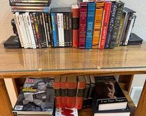 Collection of Classic Literature and DVDs Featuring Harper Lee and Crime Fiction