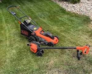 Black+Decker Electric Lawn Mower and String Trimmer Set