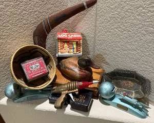 Vintage Collectibles: Log Cabin Syrup, Duck Decoy, Retro Toy Gun & More