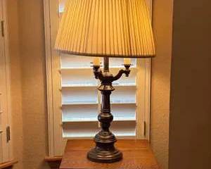 Elegant Stiffel Table Lamp with Pleated Shade