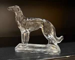 VIKING Martinsville Crystal Glass Borzoi Russian Wolfhound